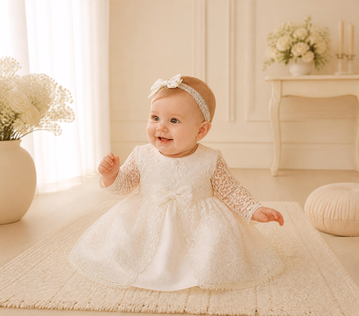 PHANTAZ Baby Girl Luxury Christening Set