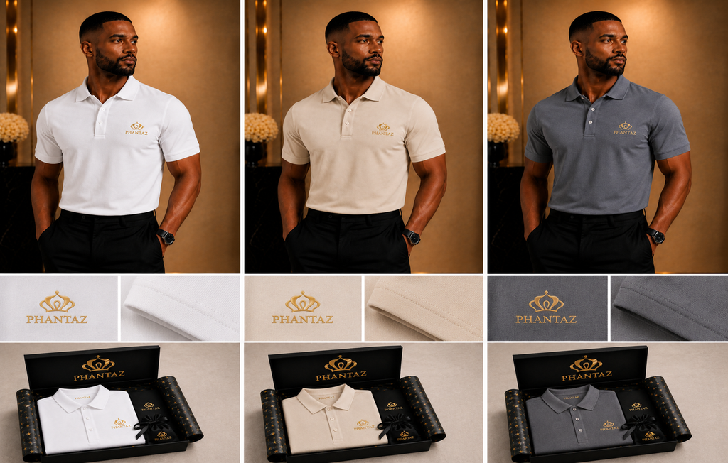 Men’s Premium Short Sleeve Polo Shirt – Cream | PHANTAZ