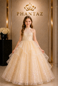 Girls Champagne Princess Occasion Dress – PHANTAZ