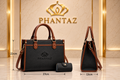 Pebbled PU Tote Bag with Card Holder – PHANTAZ
