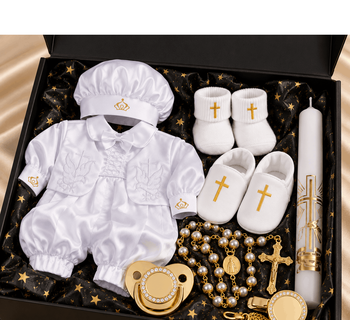 PHANTAZ Baby Boy Luxury Christening Set