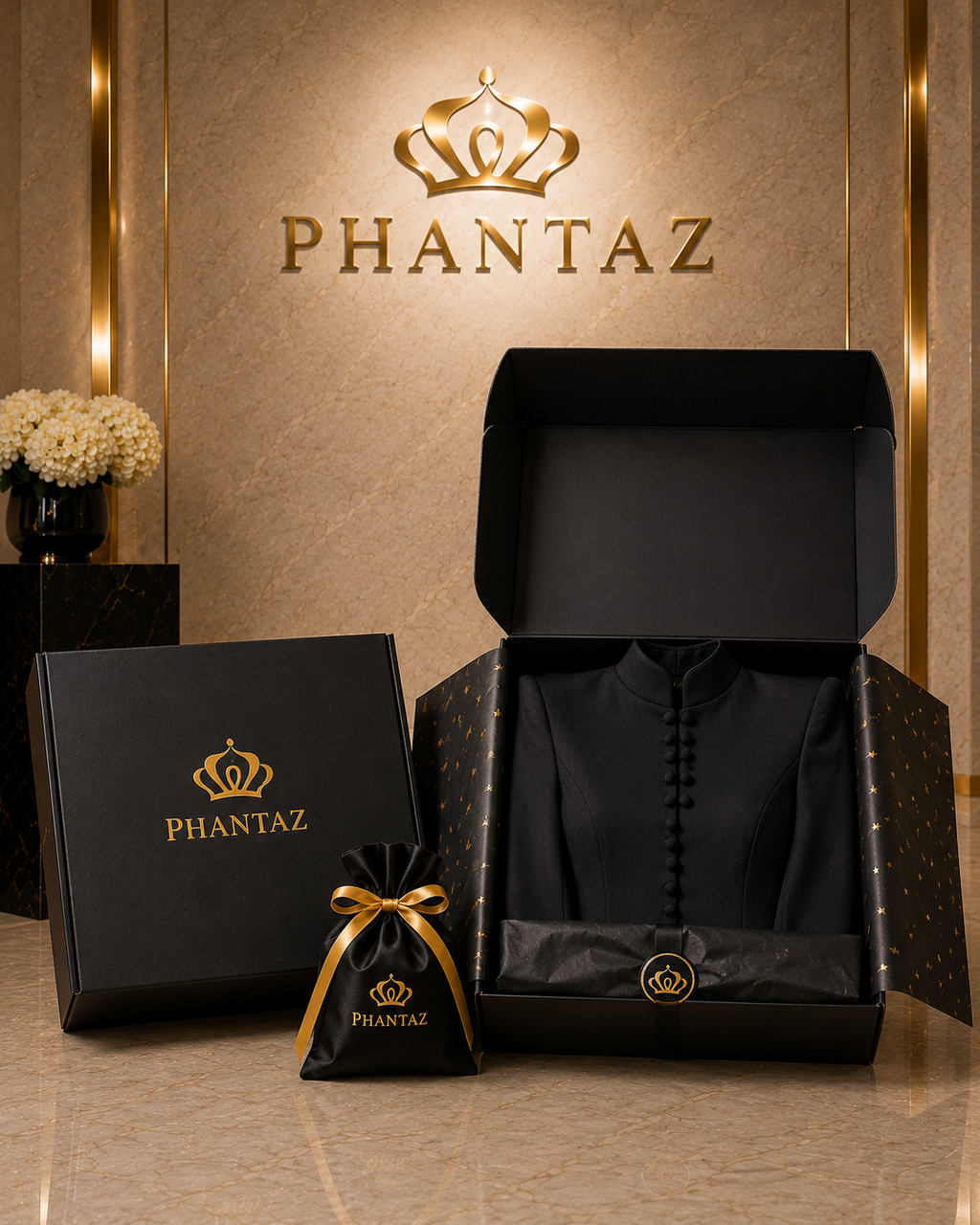 Women’s Elegant Black Blazer Mini Dress | PHANTAZ