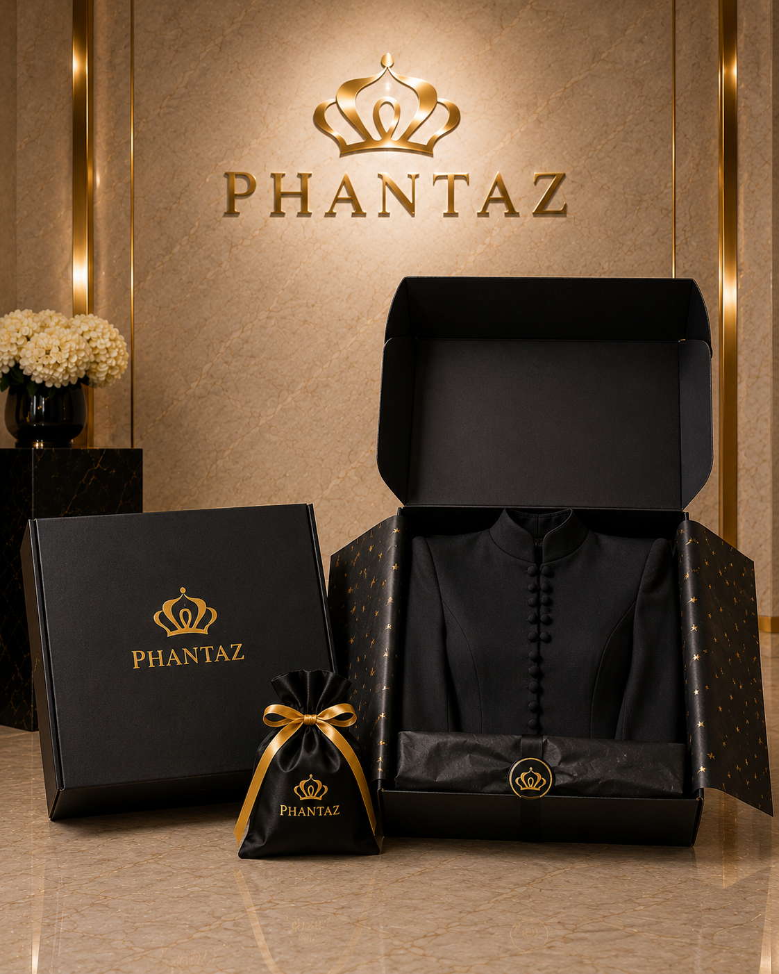 Women’s Elegant Black Blazer Mini Dress | PHANTAZ