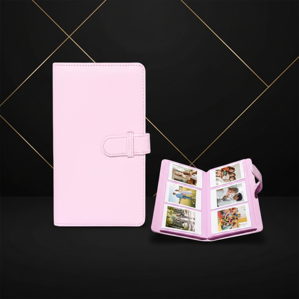 Pink personalised baby photo album